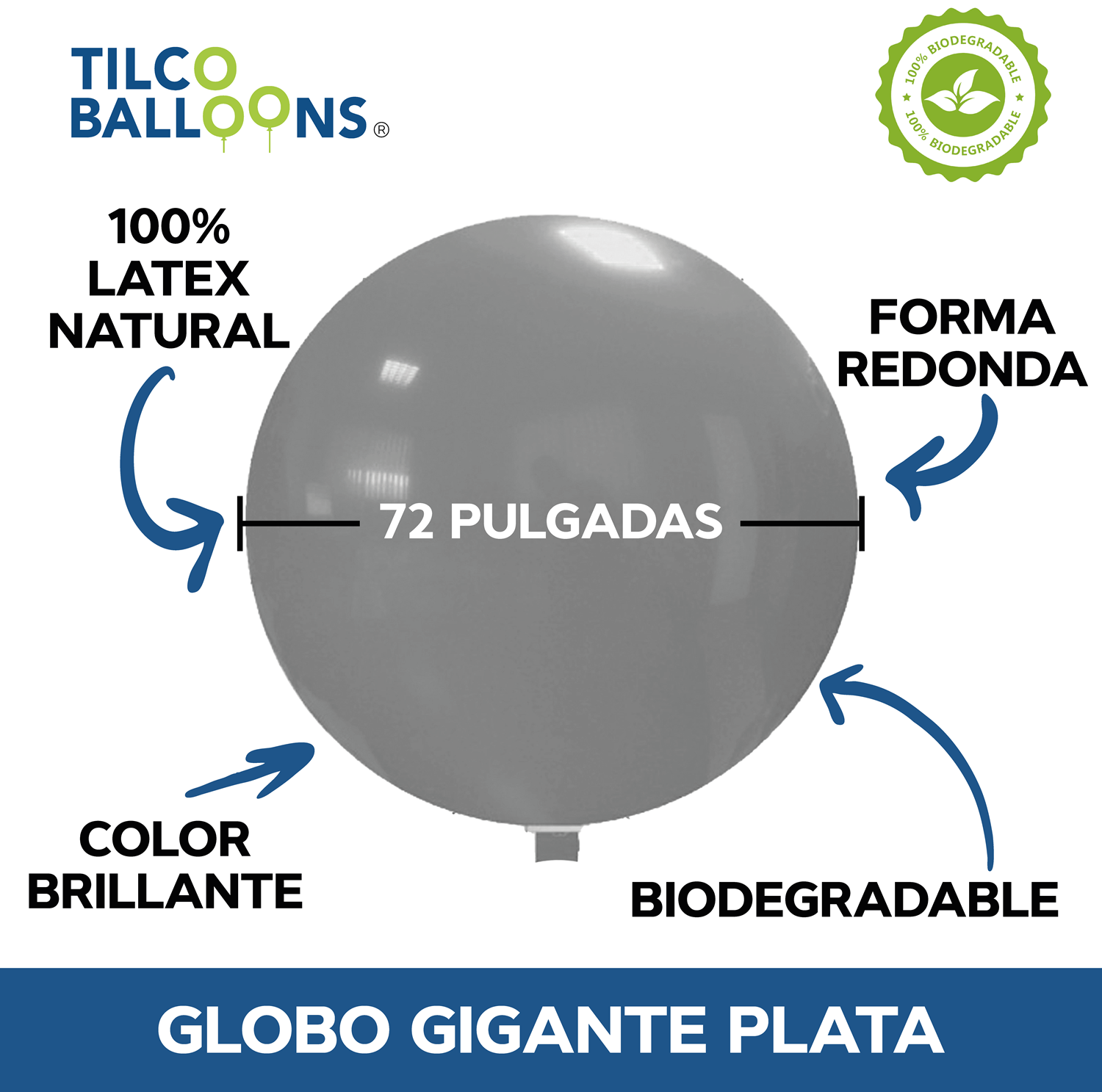 Globos gigantes morados de 72 pulgadas (40 pzas) - Tilco Balloons