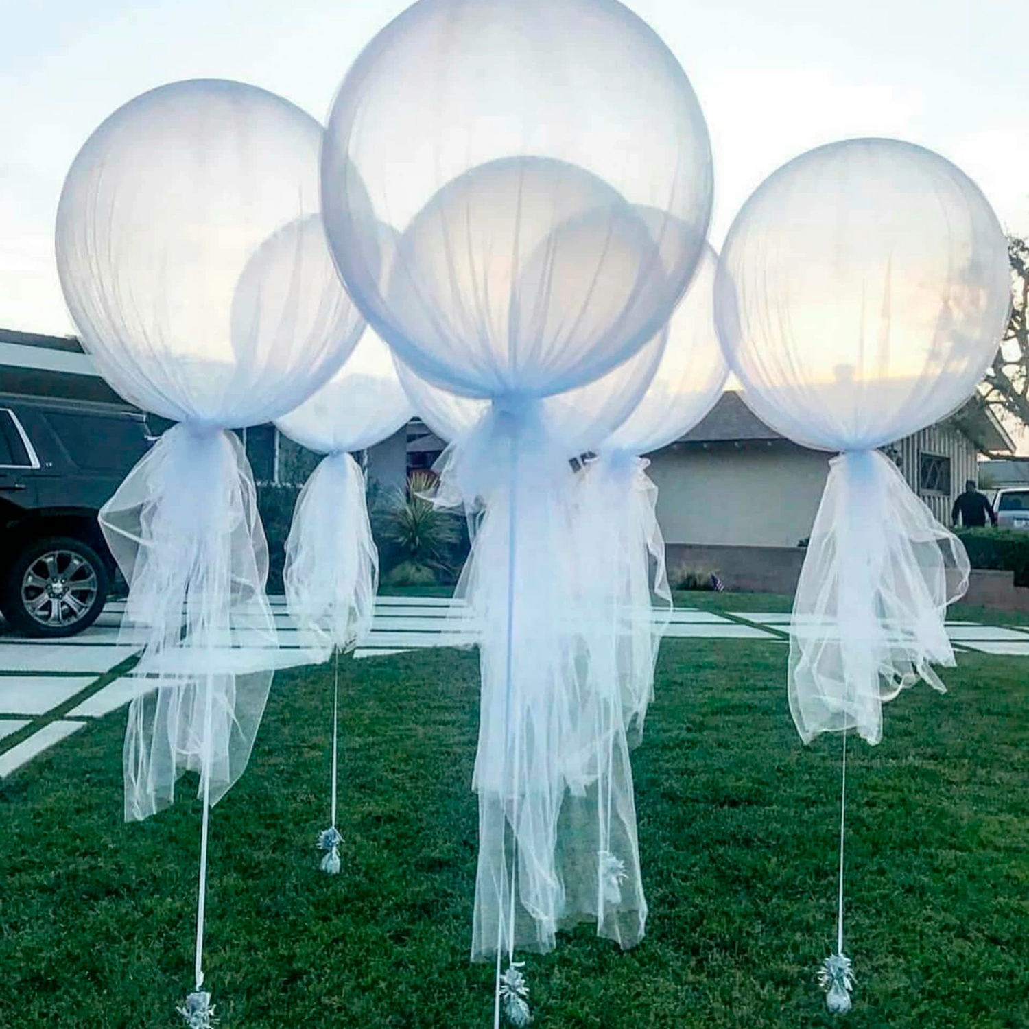 Globos transparentes para rellenar globos grandes translúcidos de 24  pulgadas, 5 globos gigantes, globos gigantes, globos redondos grandes de  látex