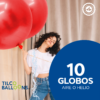 Globos rojos metálico de 24 pulgadas (10 pzas) - Imagen 2